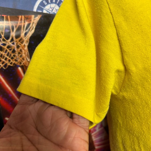 Vintage 80s Michigan Wolverines Marching Band Trombones NCAA Tee Sz Medium - Picture 3 of 5